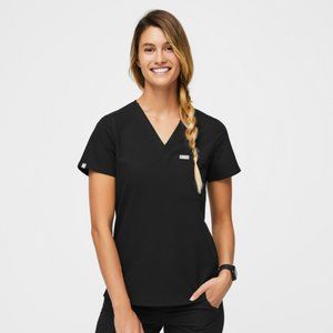 Figs Black Catarina One-Pocket Scrub Top S